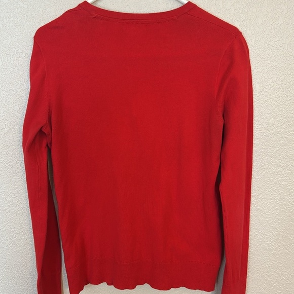 Women’s red Nautical button up cardigan size medium. - Picture 5 of 7